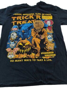 Men's Black Small "So Many Ways To Take A Life" Halloween Trick R Treat T-Shirt